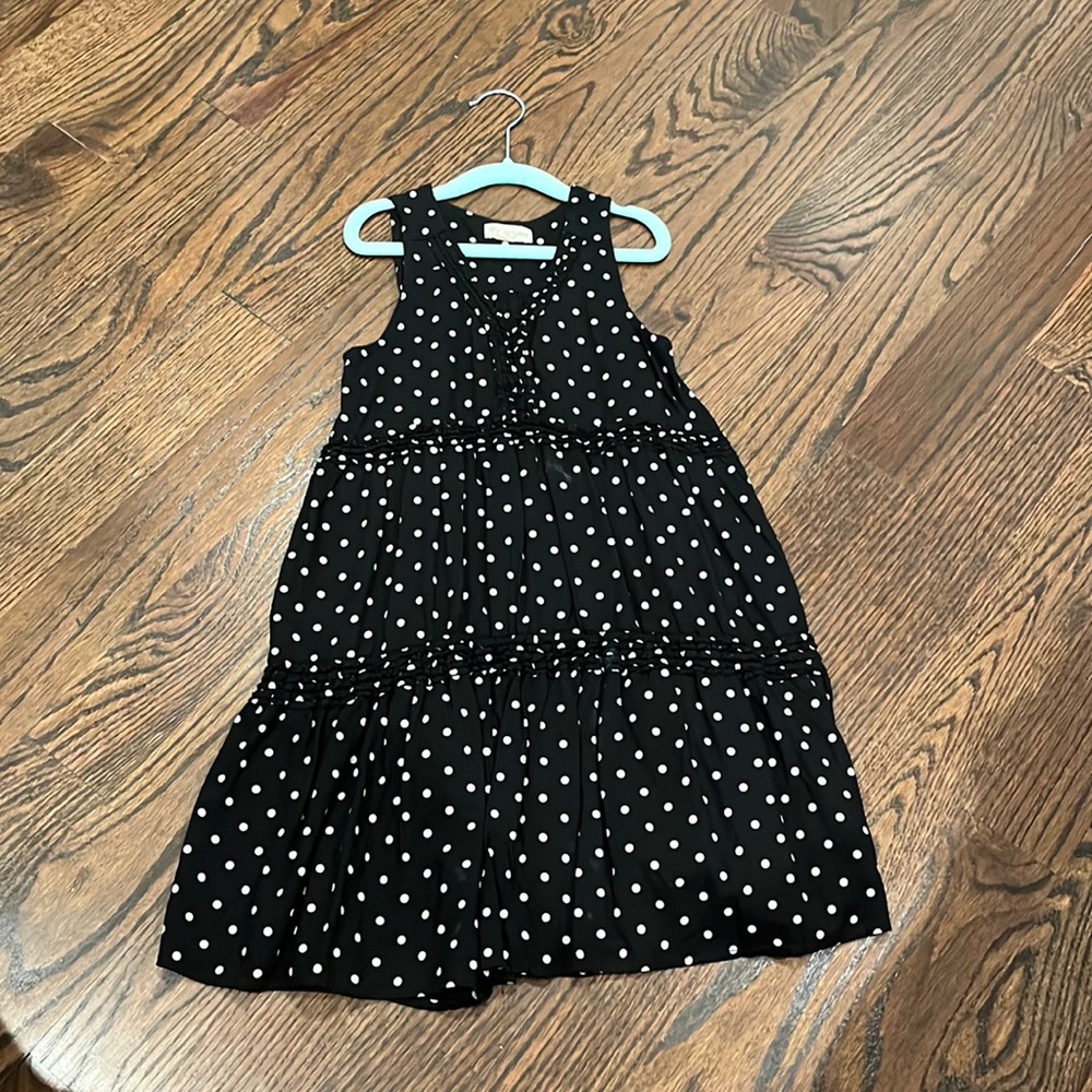 Black and white polkadot dress